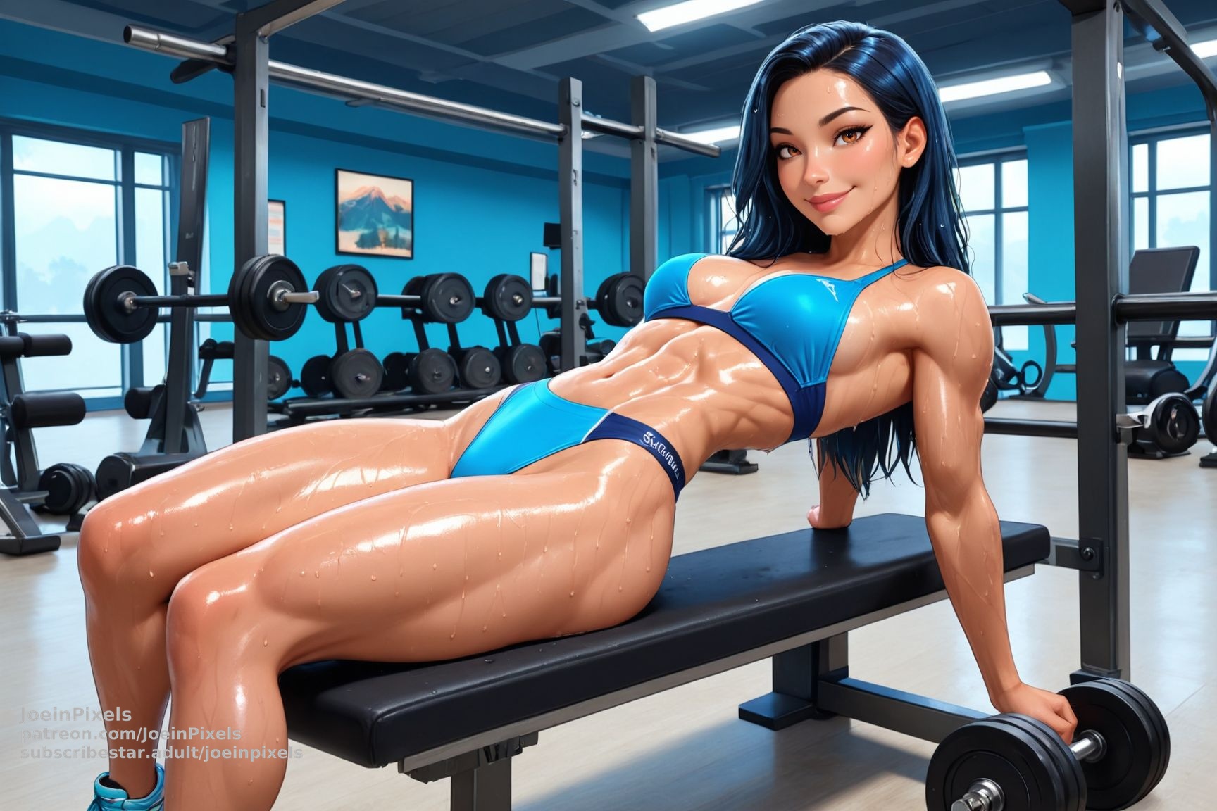 Training Day AI Art Gallery | Original Fitness Girl Mini Set