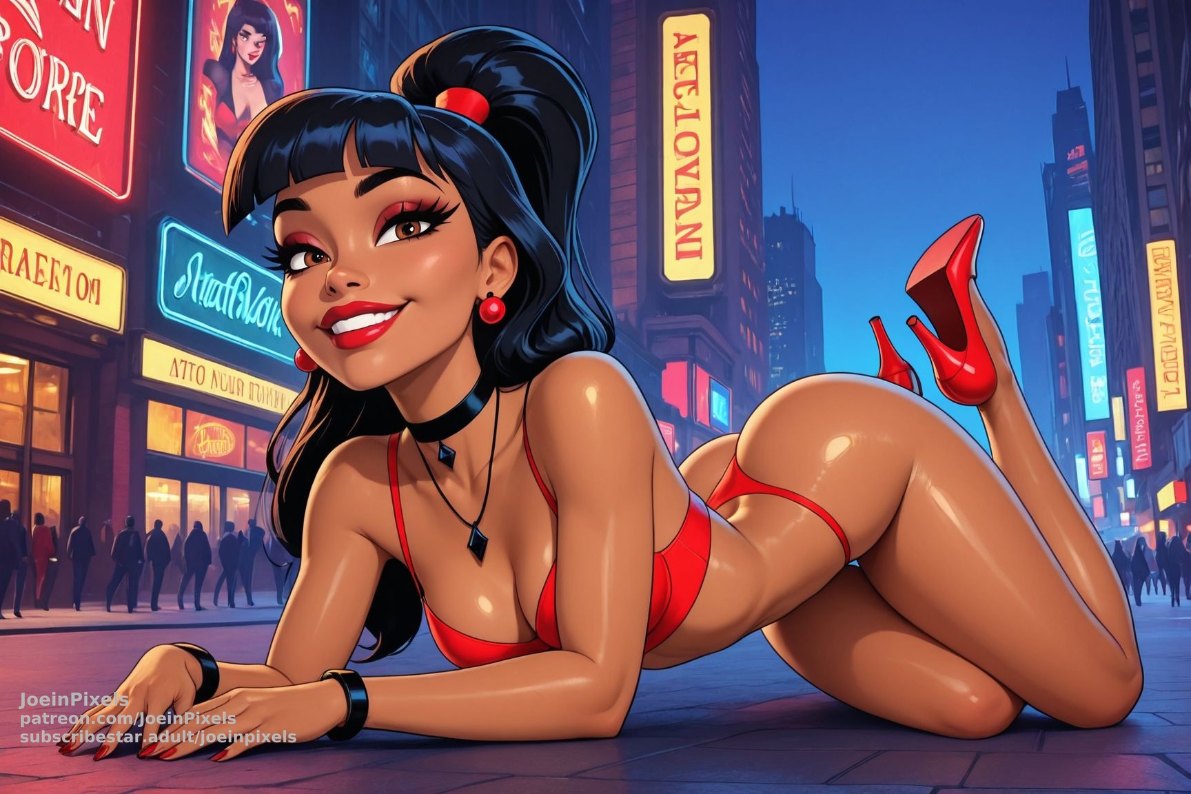 Nikki’s Night Out AI Art | Original Character Digital Art Collection