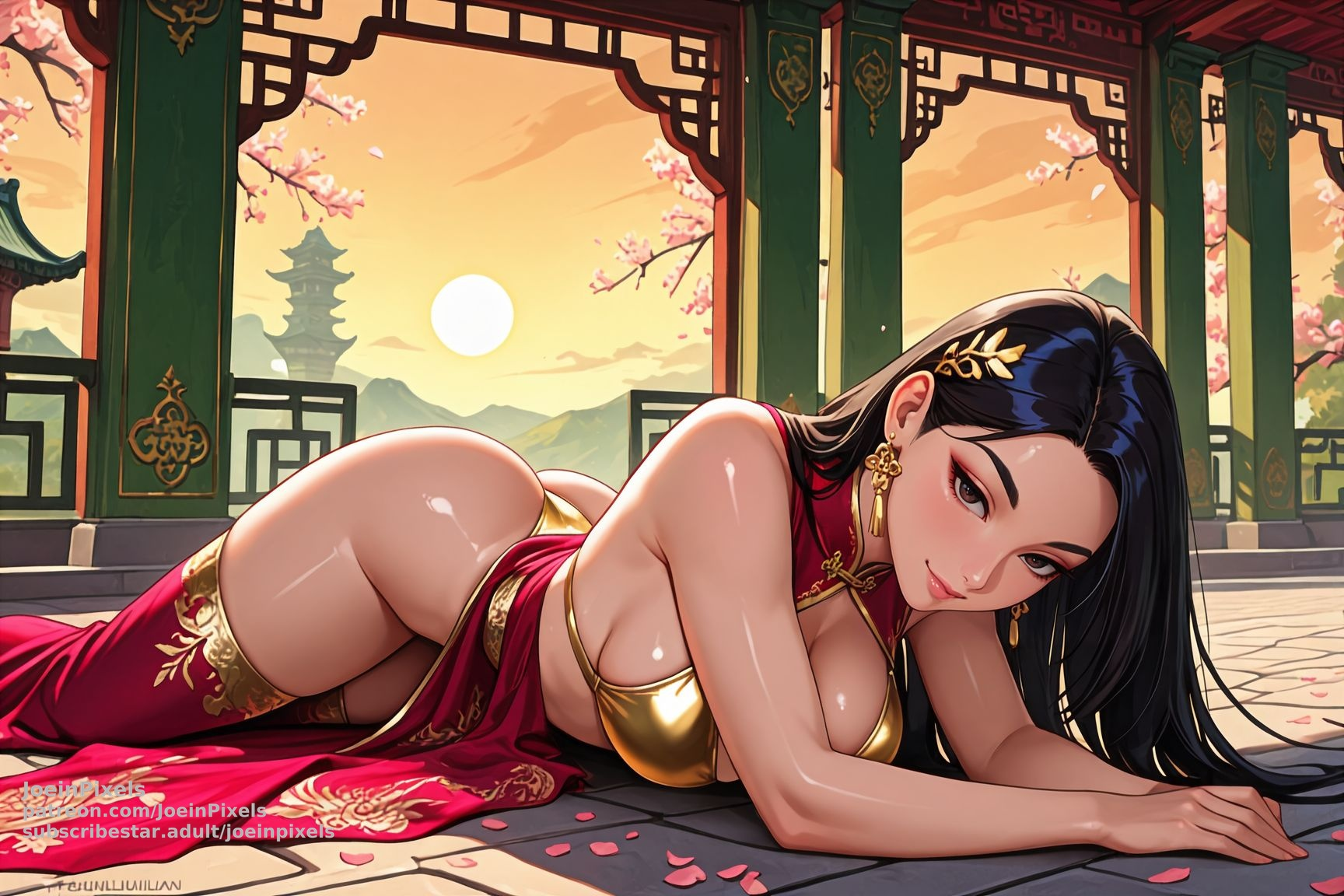 Mulan Inspired AI Art – Blossom of Honor Fantasy Gallery